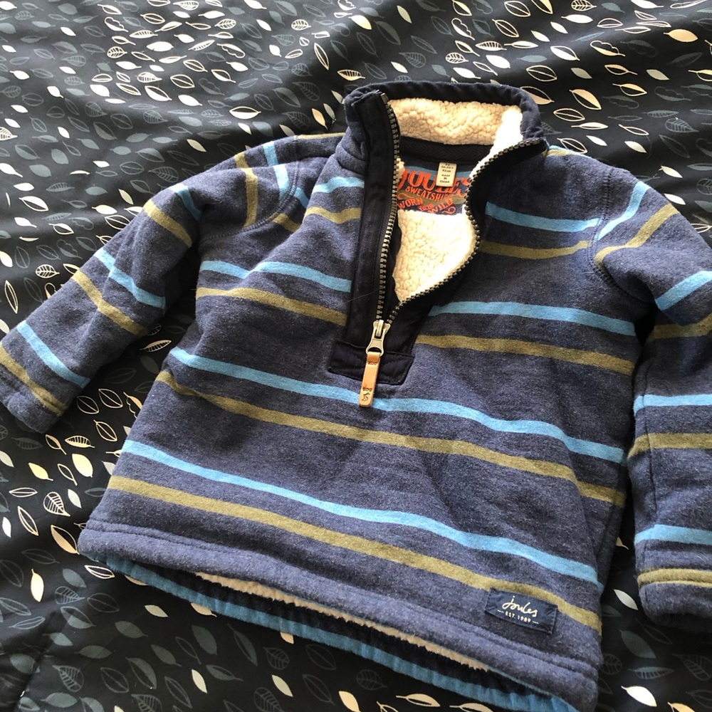 Joules 2T Sherpa-lined quarter zip top